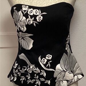 White House Black Market Elegant Black Corset